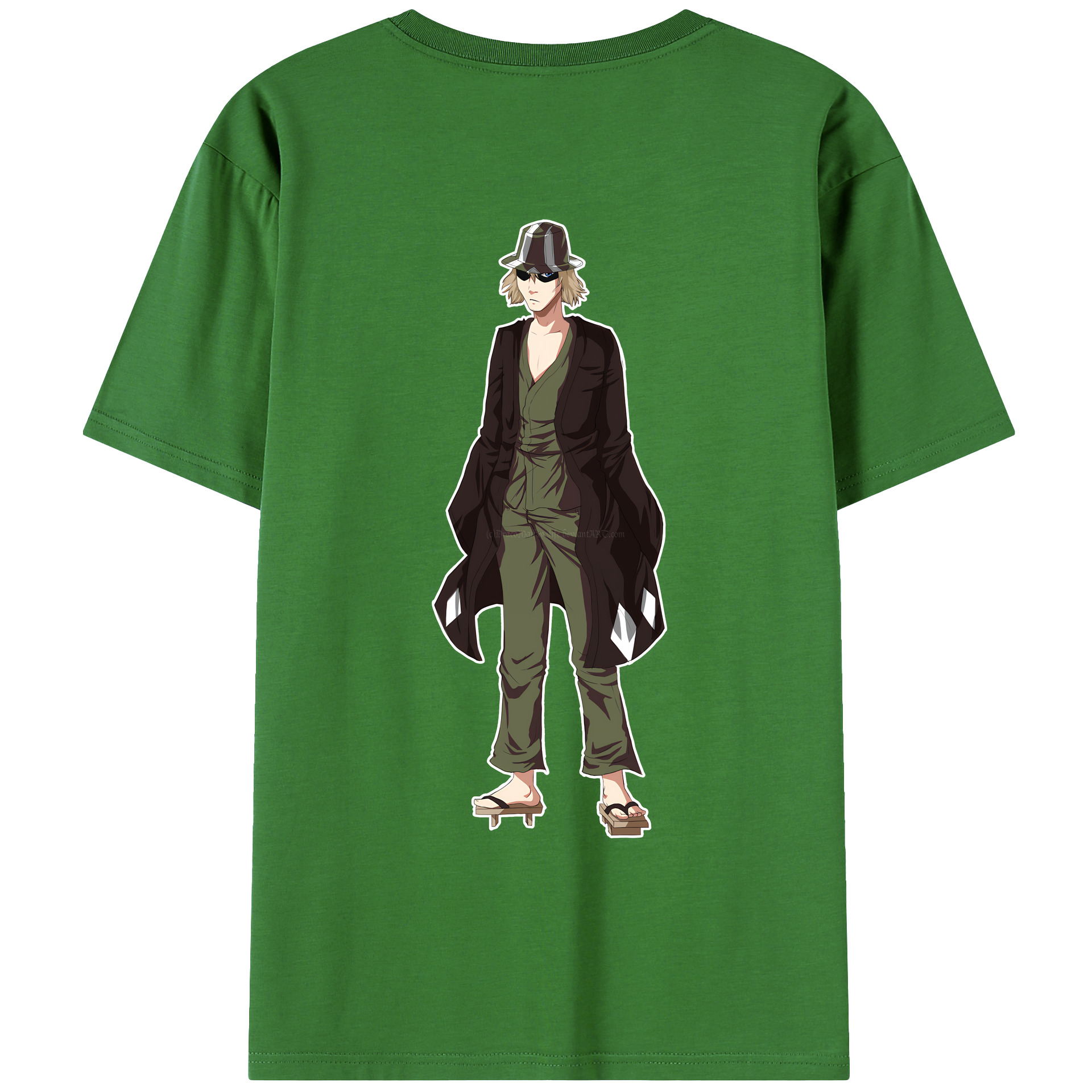 （画像用） "ブリーチ 浦原 喜助（うらはら きすけ） BLEACH Urahara Kisuke " レディース半袖Tシャツ(バックプリント)